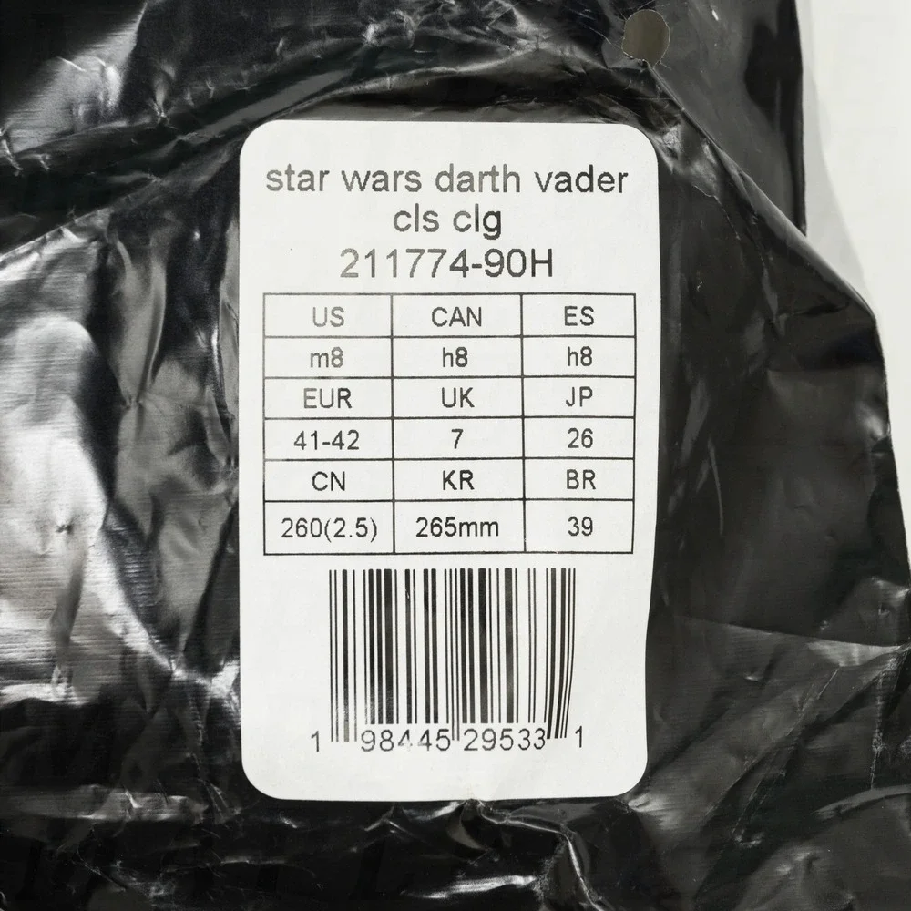 Star Wars Crocs Darth Vader Classic Clog Men's Sz 8 / Wmns 10 - Black 211774-90H